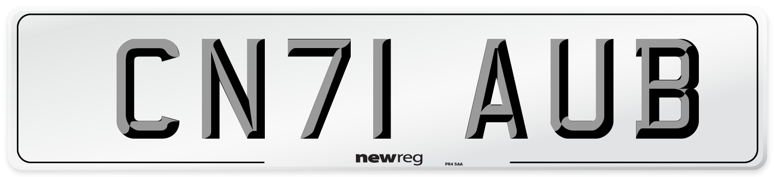 CN71 AUB Number Plate from New Reg